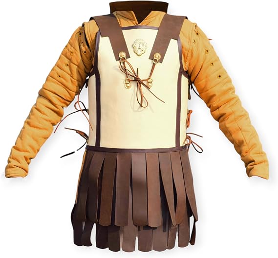 KAMSEE Ancient Greek Linothorax Hoplite Armor | Leather Linothorax Cuirass | Leather Costume