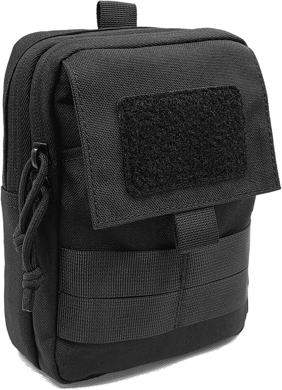 Tactical EDC Belt Pouch, Large Capacity Molle Pack Cell Phone Holster Tools Holder Gadget Organizer Waist Bag Extension of Backpack 3 Colors (Black,Brown,Green)