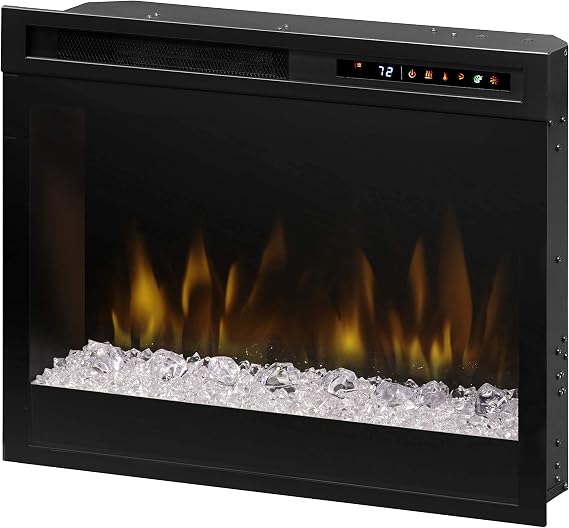Dimplex Multi-Fire XHDTM 23" Plug-in Electric Fireplace with Acrylic Ember Media Bed (Model: XHD23G), 5118 BTU, 120 Volt, 1500 Watt, Black
