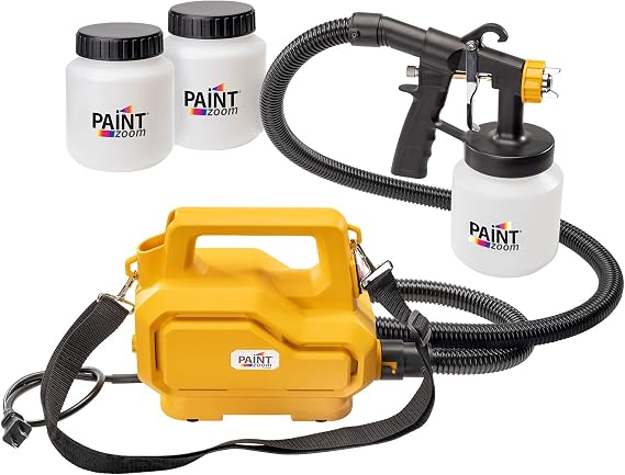 Paint Zoom Platinum Paint Sprayer plus 2 extra Paint Containers| Powerful & Durable 950-watt Spray Gun Tool HVLP sprayer for Home Interior & Exterior & DIY Home Improvement Projects | 3 Spray Patterns