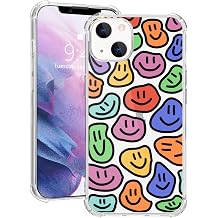 Colorful Smile Case for iPhone 13, iPhone 13 Clear Case Shockproof Transparent Case with Colorful Smile Pattern Soft TPU Bumper Protective Cover Case for Girls Women Children(iPhone 13 Case)