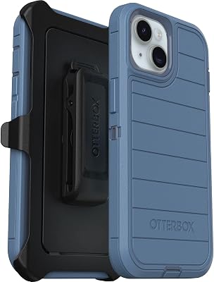 OtterBox DEFENDER SERIES Case for Apple iPhone 15 - Baby Blue Jeans Blue