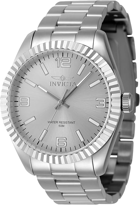 Invicta Specialty 47449 Men's Watch - Waterproof - Analogue - Quartz Movement - Stainless Steel with Silver dial - 43mm