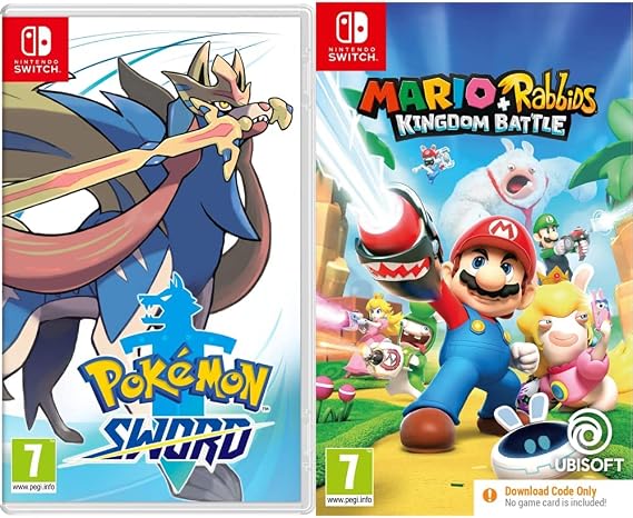 Pokemon Sword (Nintendo Switch) + Mario + Rabbids Kingdom Battle (Code in Box) (Nintendo Switch)