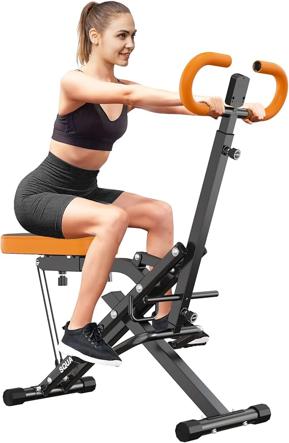 SogesPower Squat Machine for Home Gym, with Adjustable Resistance | Squat Rowing Machine with Optional Full Motion, Squat Assist Trainer for Glutes & Legs Workout, Space-saving,330lbs