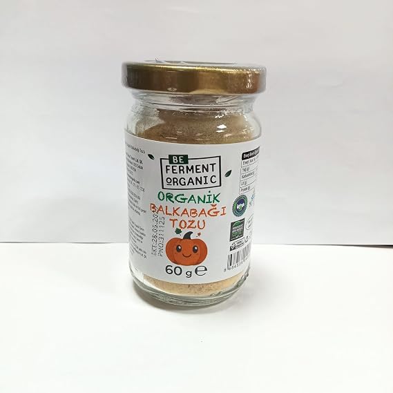 BeFerment Organic Organik Balkabağı Tozu, 60 g, Cam Kavanoz