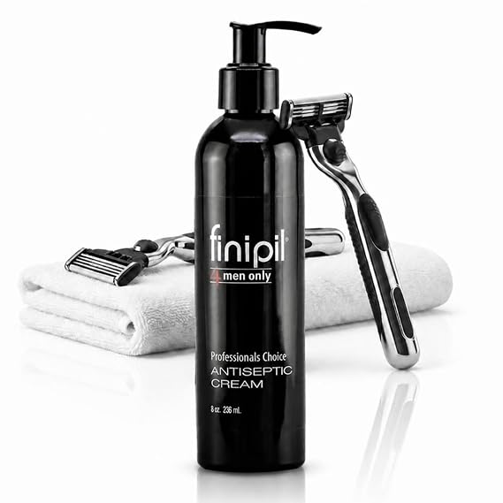 finipil Cream for Ingrown Hair for Mens After Shave 8 Fl oz, clear