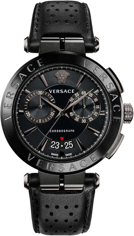 Versace Elegant Watch VE1D01420, Black, Fashion
