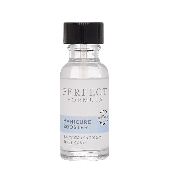 Perfect Formula Manicure Booster - Base and Top Coat Nail Strengthener, Keratin Treatment - Strengthener for Damaged Nails - Made In The USA .60 fl oz.