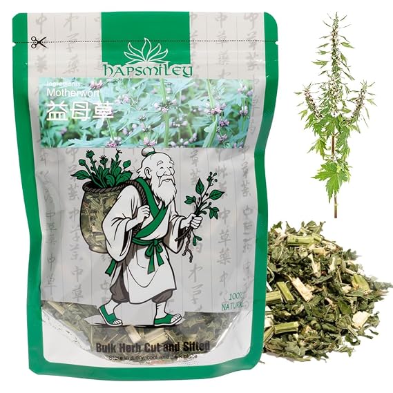 Hapsmiley Motherwort (Leonurus cardiaca/Leonurus Japonicus/Yimucao//) Dried Bulk Herbs 2 oz (60g)