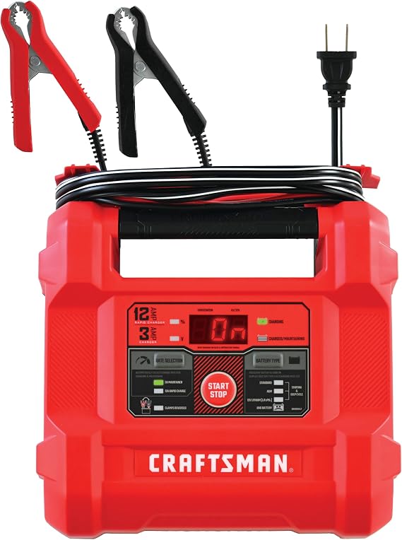 CRAFTSMAN 12A Car Battery Charger & Maintainer, 6V/12V CMXCESM258