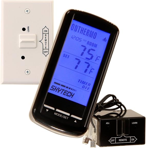 SkyTech SKY-5301 Fireplace-remotes-and-thermostats Black