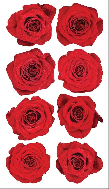 Sticko Sticker Themed-Red Roses 52-00981