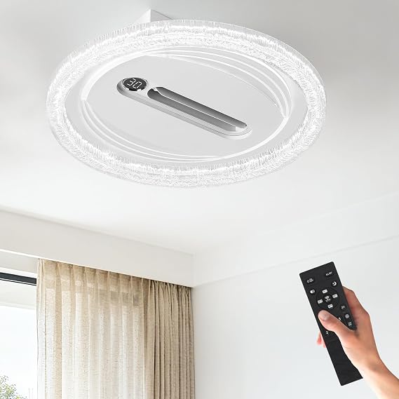 Bladeless Ceiling Fan with Lights Remote Control