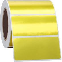 200 Pcs Gold Thermal Labels, Multi-Purpose Rectangle Barcode Stickers for Labels Printer (51x25mm)