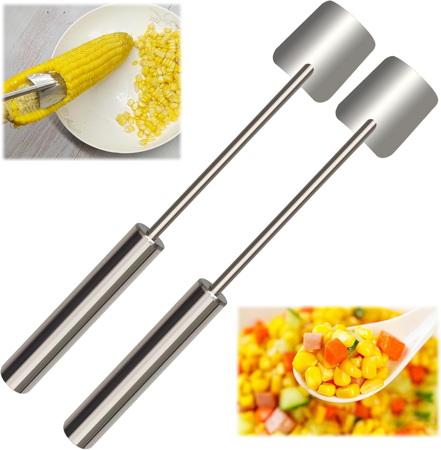 corn peeler, corn on the cob remover, quick and safe, suitable for restaurant chefs, home kitchens, outdoor dining enthusiasts 2 Pcs
