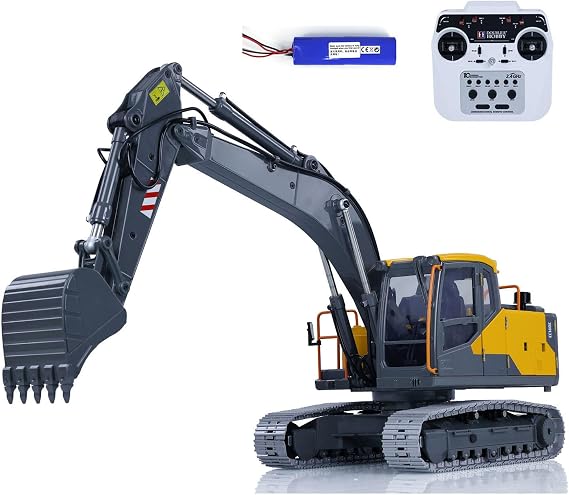 1/14 RC Excavator Double E E010 EC160E Full Alloy Metal Engineering Vehicle Digger with Motor ESC Servo Light