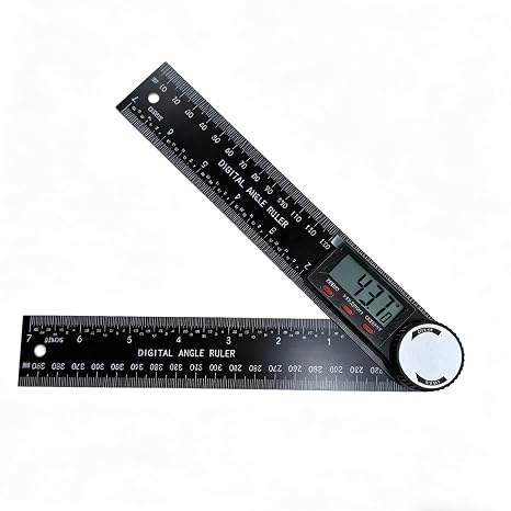 Protractor Digital Angle Bevel with LCD Display, 400 mm Protractor with Locking and Holding Function, Laser-Engraved Scale for Woodworking, Carpentry, Mechanical Engineering and Construction