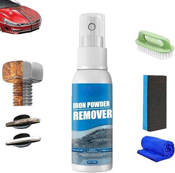 Multi Purpose Rust Remover Spray, Iron Powder Remover, Rust Removal Spray, Instant Remover Spray, Iron Out Rust Stain Remover, Car Rust Removal Spray (1pcs, 30ml)