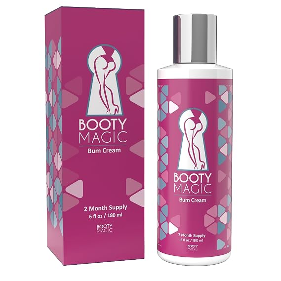 Booty Magic Butt Enhancement Cream - 6.0oz Butt Cream for Bigger Butt, Booty Cream Bigger Booty with Maca Root Extract, Pueraria Mirifica, Aloe Vera for Volume, Roundness and Softness