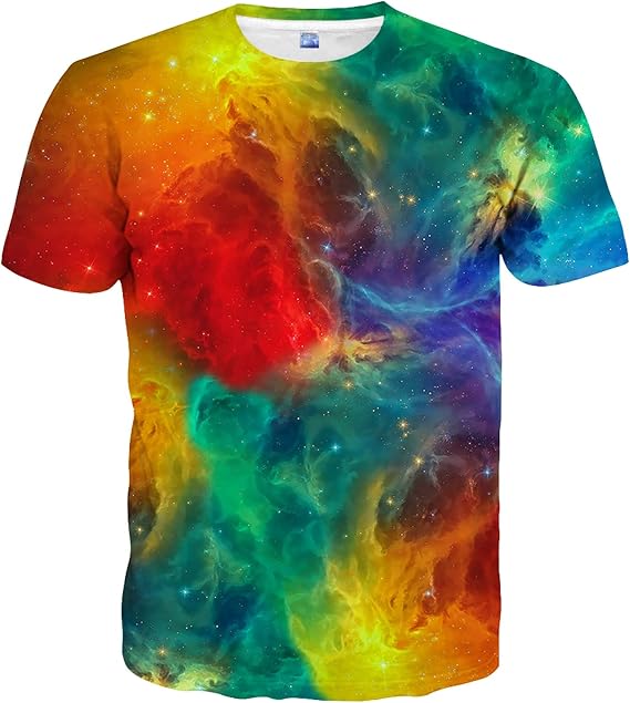 Hgvoetty 3D Printed Graphic Tees for Men Women Unisex Short Sleeve T Shirts