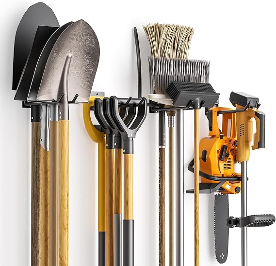zacurter Garage Hook Garde Tool Wall Hager, Shed Orgaizer for Hagig Tool, 4 Pack Heavy Duty Hook for Shovel, Rake, Broom