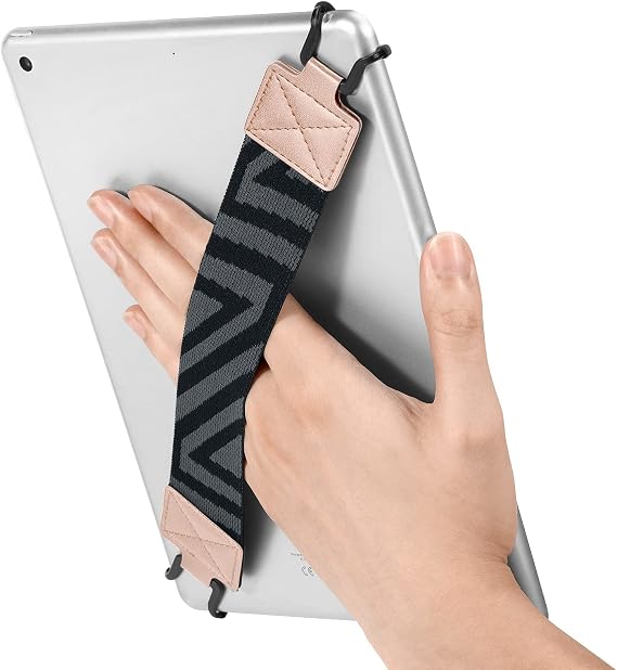 Tablet Band, Dadanism Silicone Hook Tablet Handband Hand Strap Tablet Holder Single Hand Drop Proof Easy On and Off for 9-11 inch iPad 10 10.9" iPad 9/8/7 10.2" iPad 6th 9.7" iPad Air 5/4 10.9" iPad