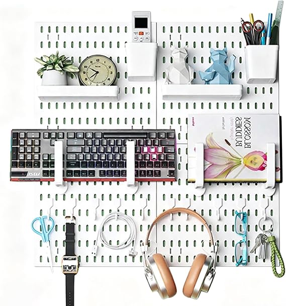 60 x 60cm Pegboard Combination Kit, Wall-Mounted Craft Organiser