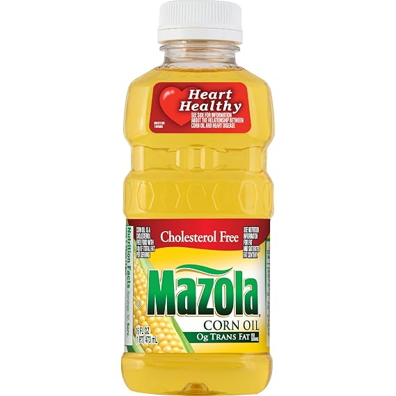 Mazola Corn Oil, Heart-Healthy Cholesterol-Free Cooking Oil, 16 oz