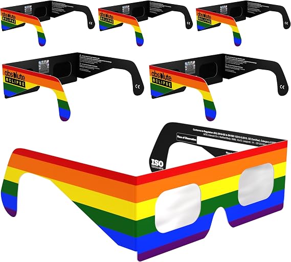 Solar Eclipse Glasses ISO 12312-2 & CE Certified – Safe Solar Viewing for Direct Sun & August 2026 Eclipse | Paper Cardboard Frame, Made in EU | For Kids & Adults