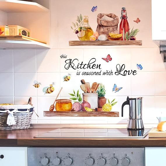 Kitchen Wall Stickers Inspirational Quote Wall Art Decals