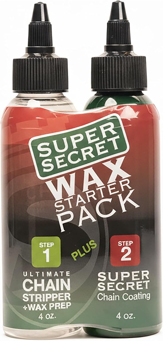 SILCA Professional Grade Bike Chain Cleaner and liquid Wax - 2 Pack Starter Bundle PRO Chain Stripper & Super Seret Chain Wax, Concentrate, 4oz Bottles with Applicator Tip