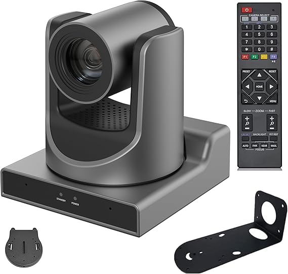 SMTAV AI Auto Tracking PTZ Camera - 20X Optical + 16X Digital Zoom, High-Speed PTZ, 3G-SDI + HDMi+USB3.0 Output, Local Record Support,PoE Support(G03684)