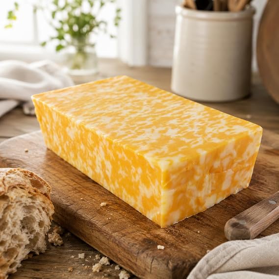 《DELICEMED》Colby Jack Cheese Made in USA | Monterey Jack Cheese Great for Sandwiches and Grilling Colby Jack Cheese USA Semi-Hard Perfect for Sandwiches & Grilling 800g
