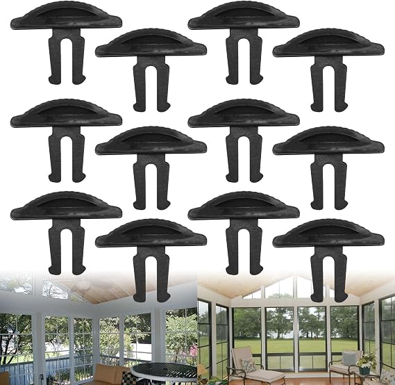 12 Pcs EMALPE1104 Vinyl Window Button Replacement for Eze B-reeze Black