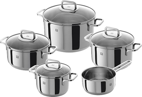 Zwilling Quadro 18/10 Stainless Steel, 5 Piece Cookware Set