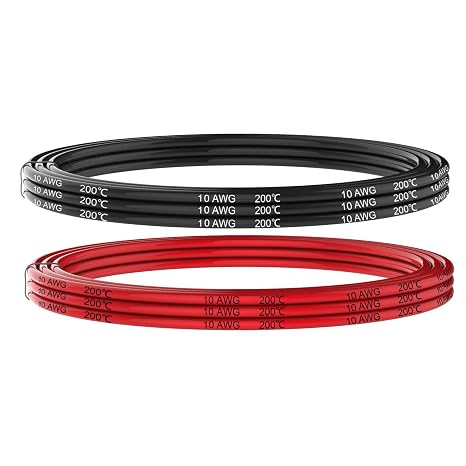 10awg Sillicone Electrical Wire Cables 2 Colors 10ft