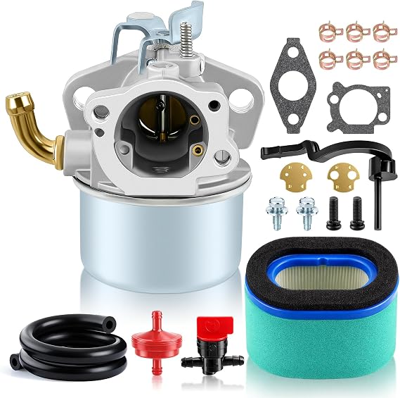 Carbhub 591925 Carburetor for 698479 693518 698475 591925 Engine Motor Powered Chipper Craftsman Tiller with Air Filter Fuel Hose Replace 591925