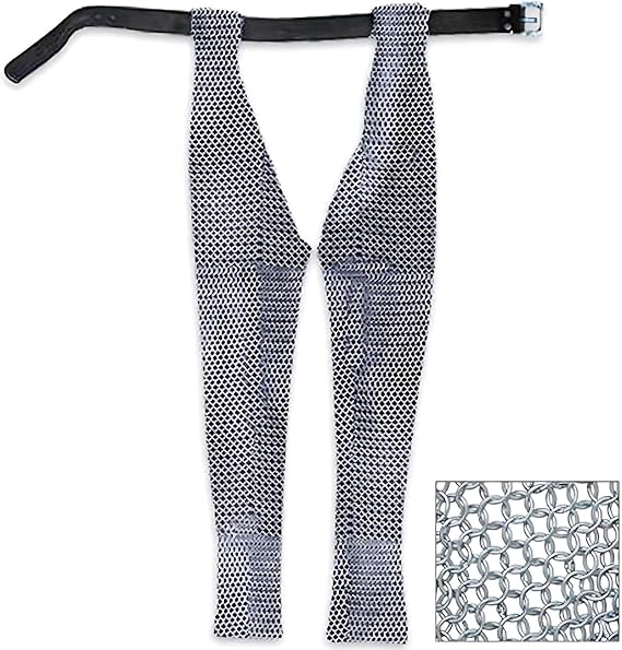 Medieval Warrior Real Chausses Chain Mail Leggings Silver