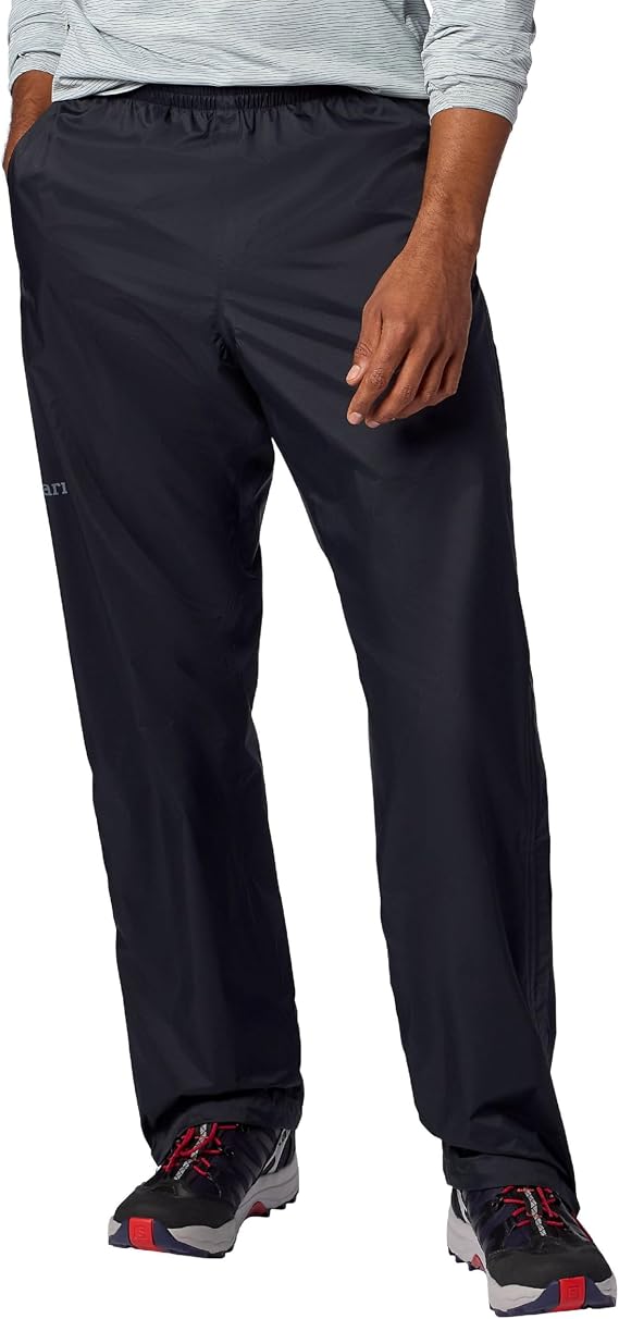 MARMOT Men's PreCip Evo Full Zip Rain Pant, Black, Large