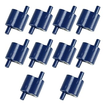 10PCS M3 Wire Rope Cable Clamp, 1/16" Rope Cable Suitable for Picture Hanging Christams String Light Alloy Two-Way Cable Clamp Freely Adjustable Wire Rope Clips Length Without Disassembly (Blue)