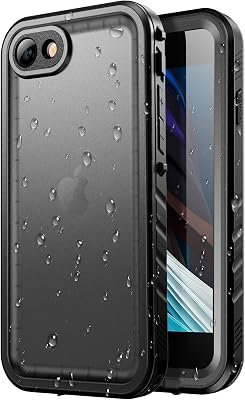 SPORTLINK Waterproof Case for iPhone SE 3rd 2022iPhone SE 2nd 2020iPhone 78 - Full Body Shockproof Dustproof Phone Screen Protector Rugged Waterproof Case for iPhone SE3SE278 Black