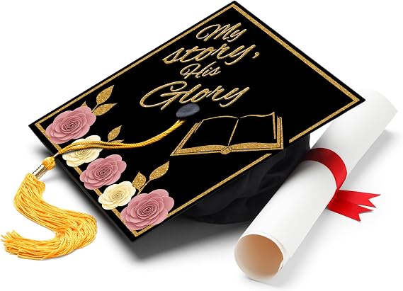 ADVANSYNC My Story, His Glory Graduation Cap Topper