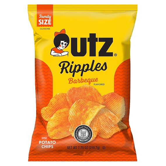 Utz BBQ Ripple Potato Chips, 7.75 Oz