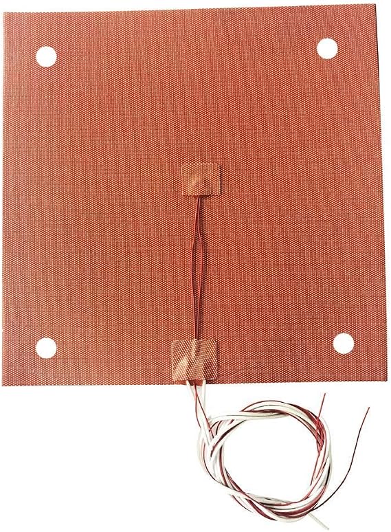 High Temperature Ender 3 V2 Flexible 235x235mm Silicone Heater 24V Heated Bed Build Plate for Creality Ender 3 Pro Ender 5 3D Printer (24V 300W)