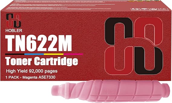 TN622 Toner Cartridges Compatible for Konica Minolta TN622M A5E7330 Magenta Toner Cartridge Work for Bizhub Press C1100 C1085 AccurioPress C6085 C6100 Printers