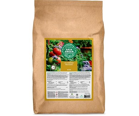 Gaia Green All Purpose Organic Fertilizer 4-4-4, 10kg – Balanced Plant Food for Vegetables, Flowers, Trees & Shrubs – Slow Release, Multi-Ingredient Blend, OMRI Listed