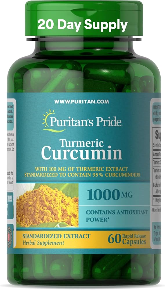Puritan's Pride Turmeric Curcumin 1,000mg, 60 Capsules