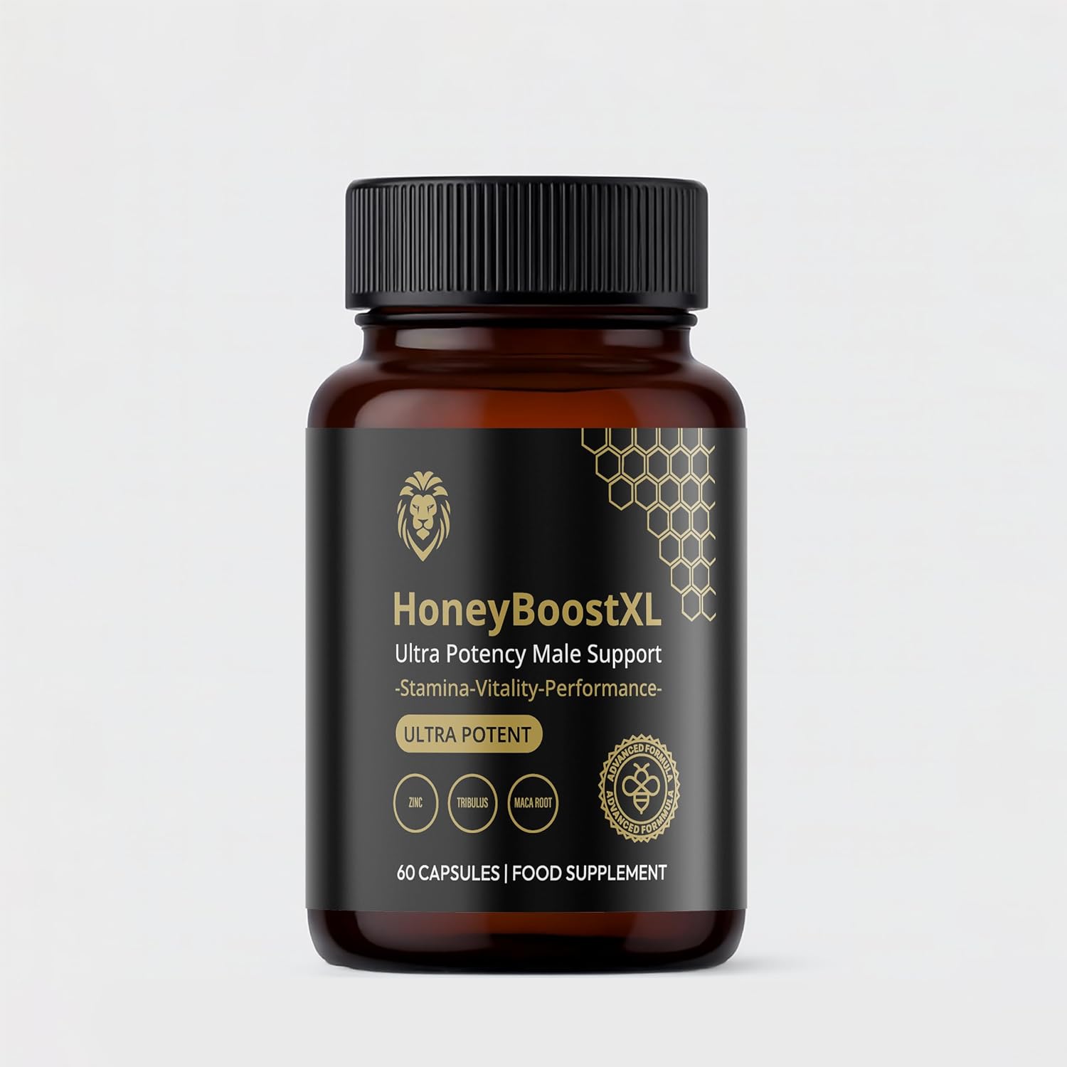 Honey Boost XL Capsules All Natural Supplement - Maximum Strength - Advanced Formula - Vegan Friendly - Non GMO
