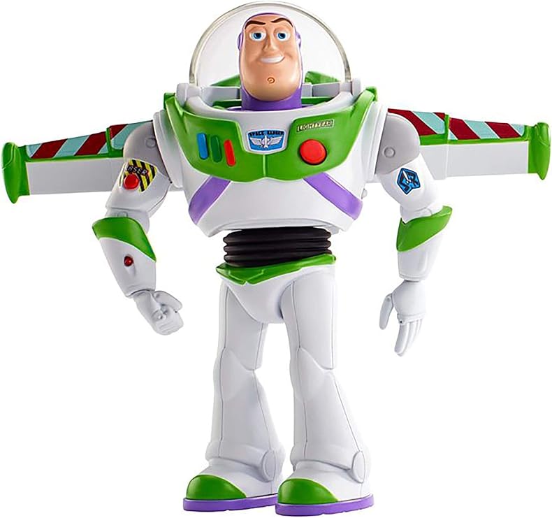 Mattel Toy Story Ultimate Walking Buzz Lightyear, 7 in Tall Figure with 20+ Sounds and Phrases, Walking Motion and Expandable Wings, Gift for Kids 3 Years and Older with Expandable Wings